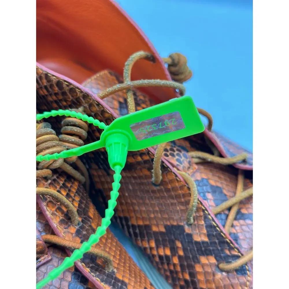 GUCCI Mid-Top Snakeskin Python Print Sneakers Orange Brown Sz 10 G/US 10.5 $1295